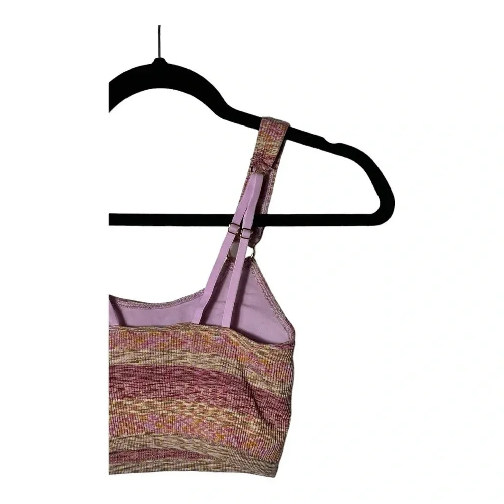 1931. AERIE CROPPED TOP RIBBED WITH BUILT IN BRA SIZE SMALL GOLD RING STRAPS - Picture 7 of 8